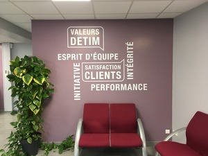 Lettrage sur mur